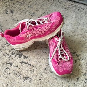 SKECHERS D’LUTES - hot pink - size 7.5